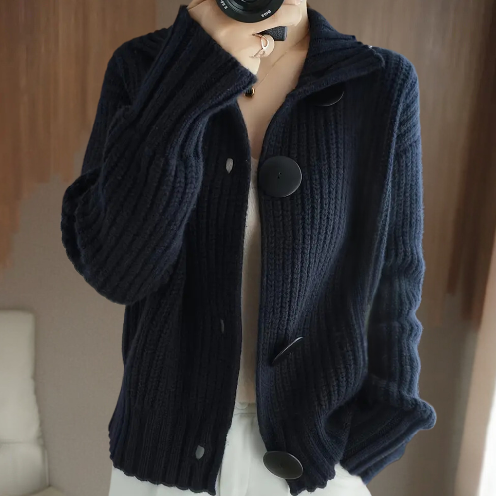 Inara – gebreid cardigan vest van wol