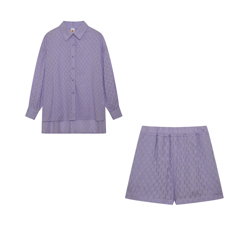 Isla – Katoenen Zomer Set Met Button-up Shirt & Relaxed Shorts