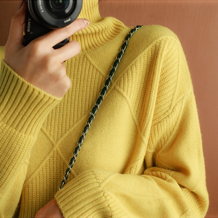 Leonie – oversized dames gebreide trui met rollkraag
