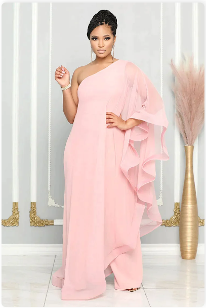Angélique – Zomer jumpsuit met asymmetrische hals