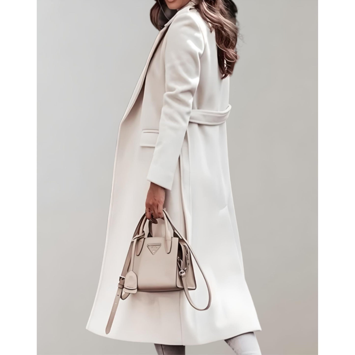Lisa – lange trenchcoat met getailleerde snit