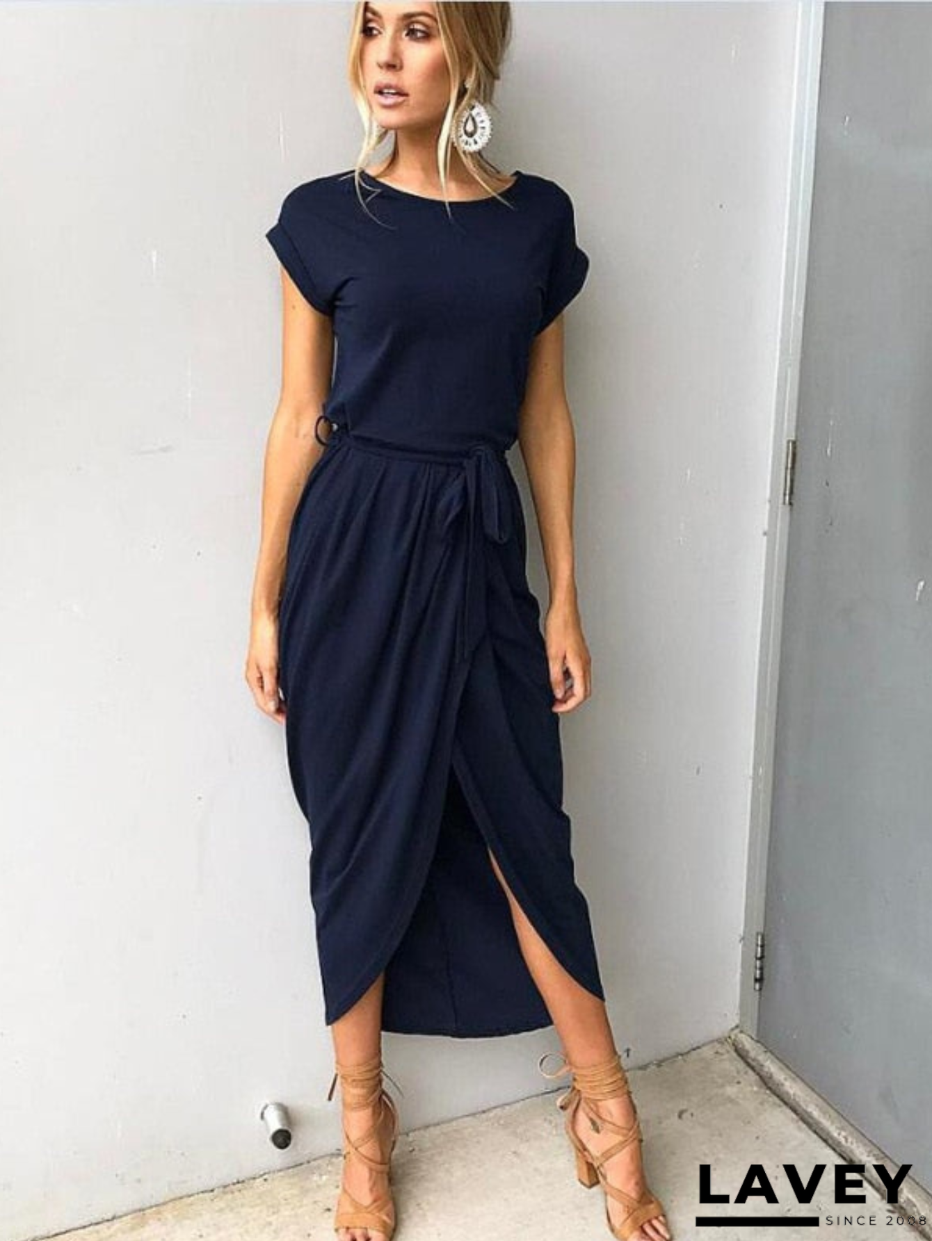 Fien – Luxe katoenen jurkmet subtiele stretch