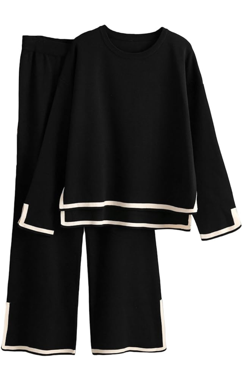 Grace - Gebreide Oversized Lounge Set Met Ronde Hals