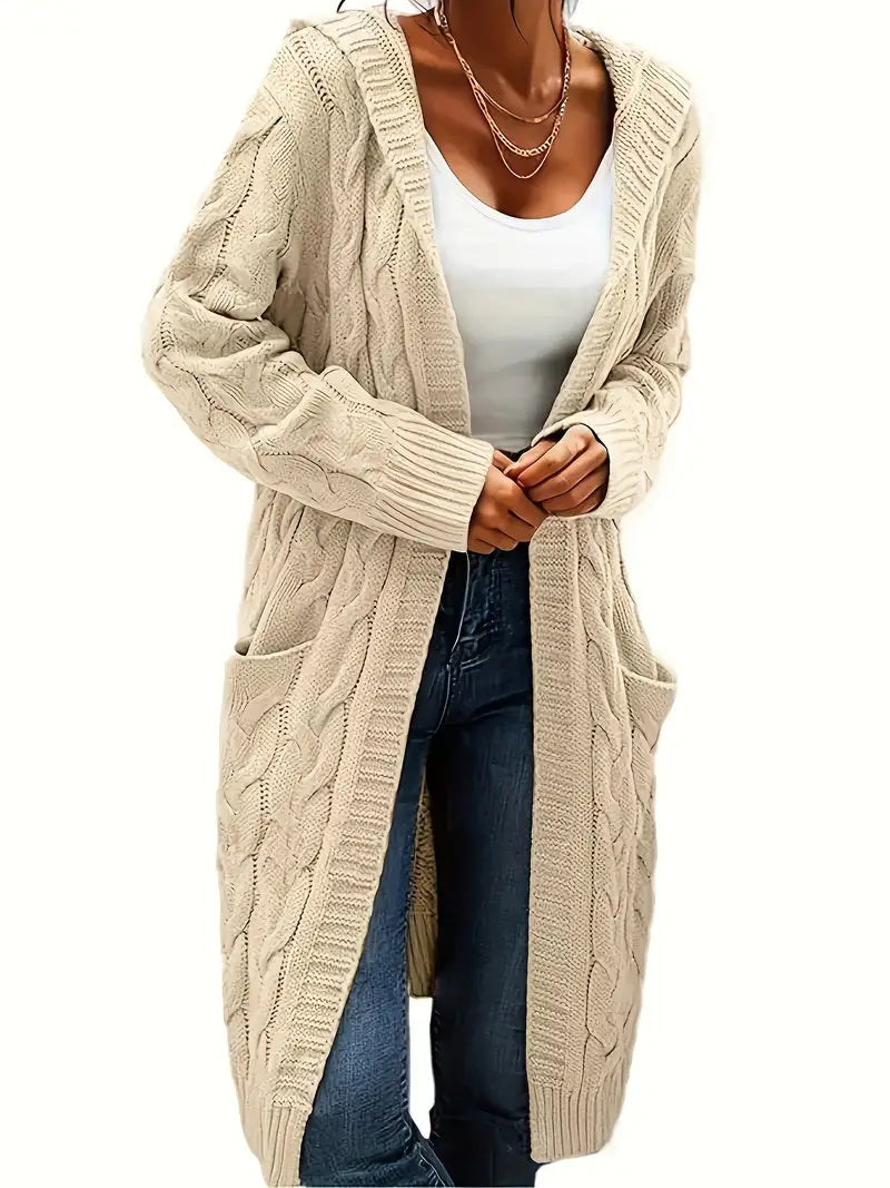 Femke – oversized lange hooded cardigan-vest
