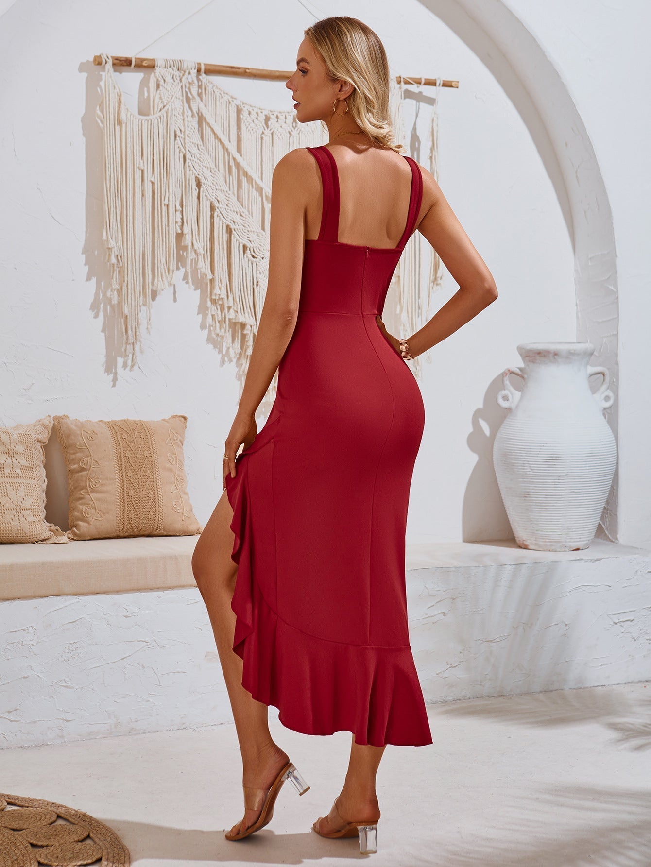Clara – ruchesjurk met sweetheart halslijn