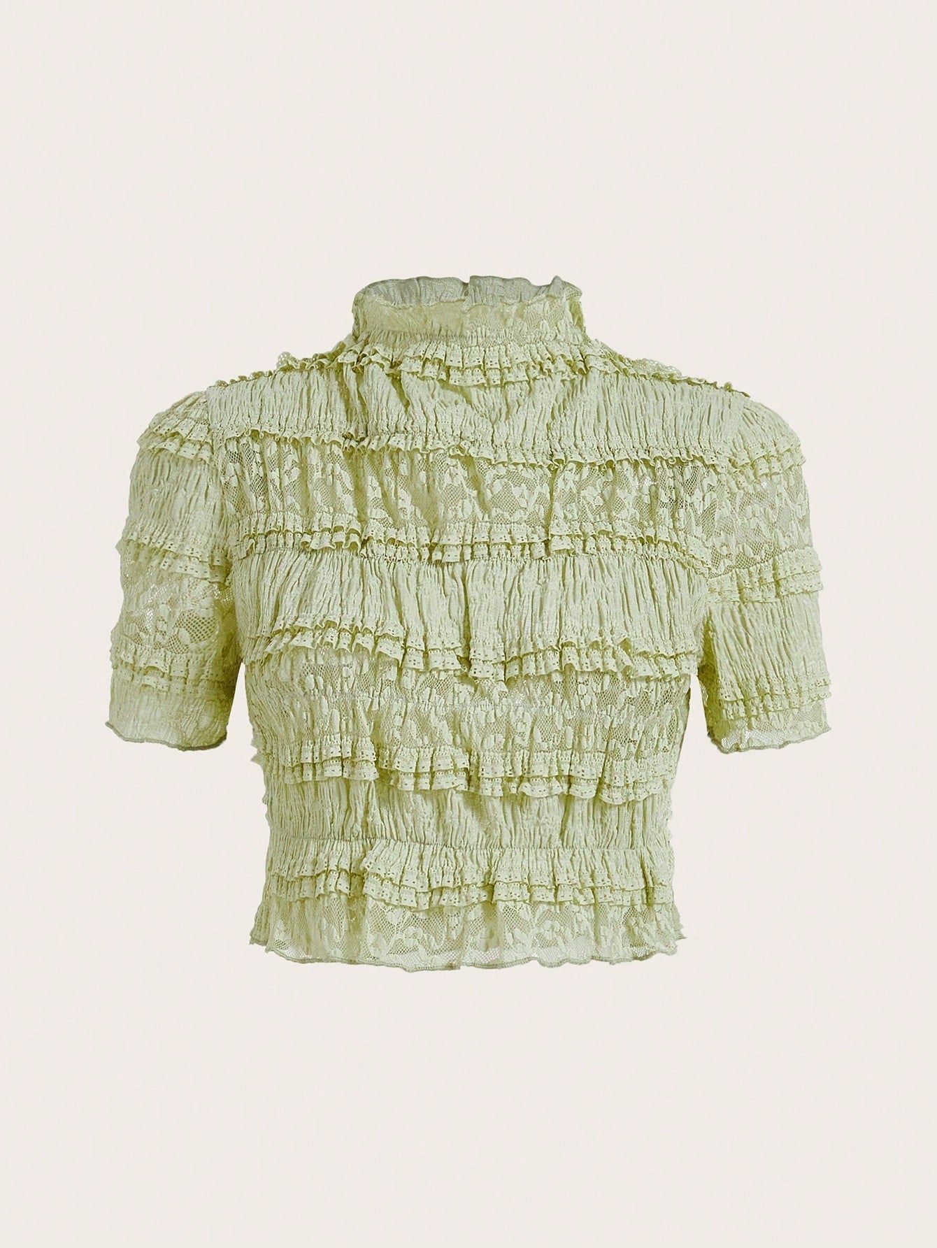 Yara – Zomer crop top met kraag en ruches
