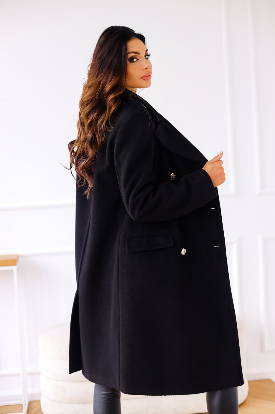 Sophia – double-breasted trenchcoat in wolmix