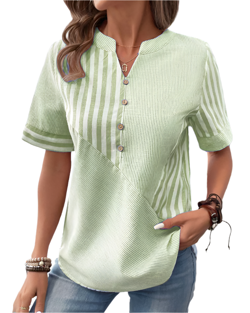 Luciana – Katoenen Damesblouse met Print