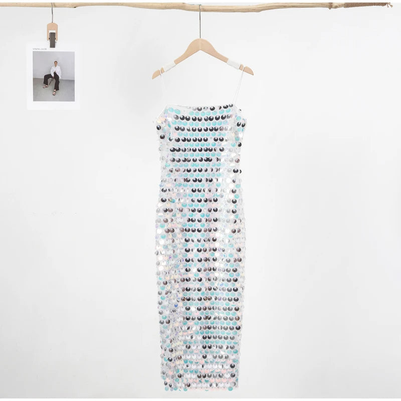 Adrie – Glitterjurk met rechte snit