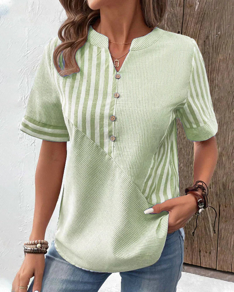 Luciana – Katoenen Damesblouse met Print