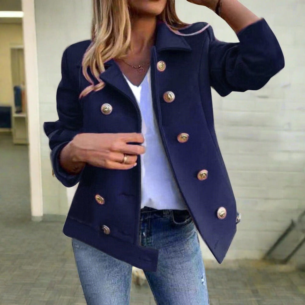 Elise – effen damesblazer met knoopsluiting