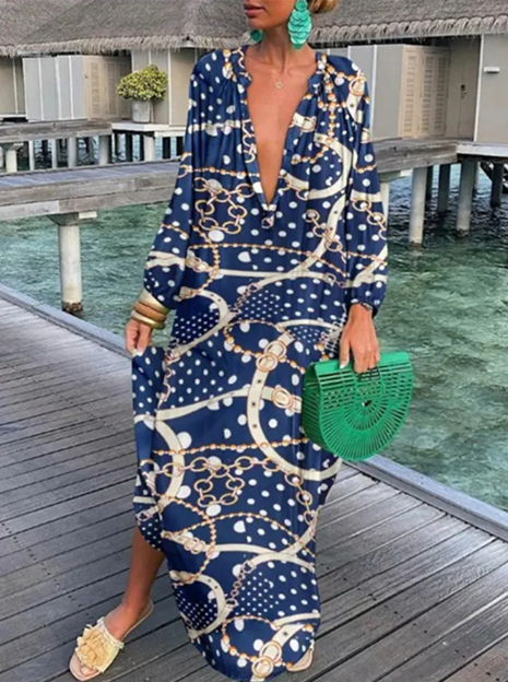 Rebecca – Zachte zomer jurk met lichtgewicht stof en V-hals