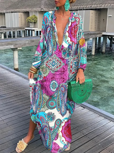 Rebecca – Zachte zomer jurk met lichtgewicht stof en V-hals