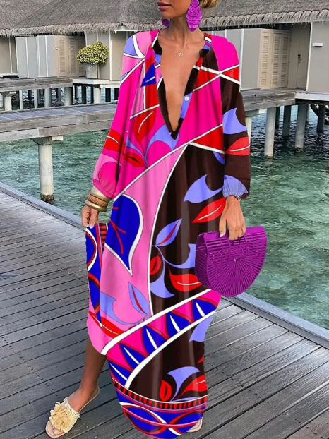 Rebecca – Zachte zomer jurk met lichtgewicht stof en V-hals
