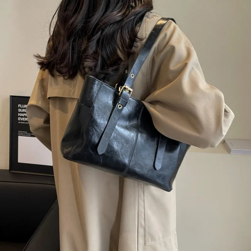 Soo – koreaanse retro schoudertas van pu-leer