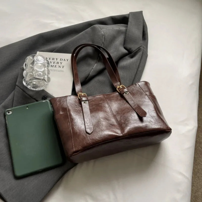 Soo – koreaanse retro schoudertas van pu-leer