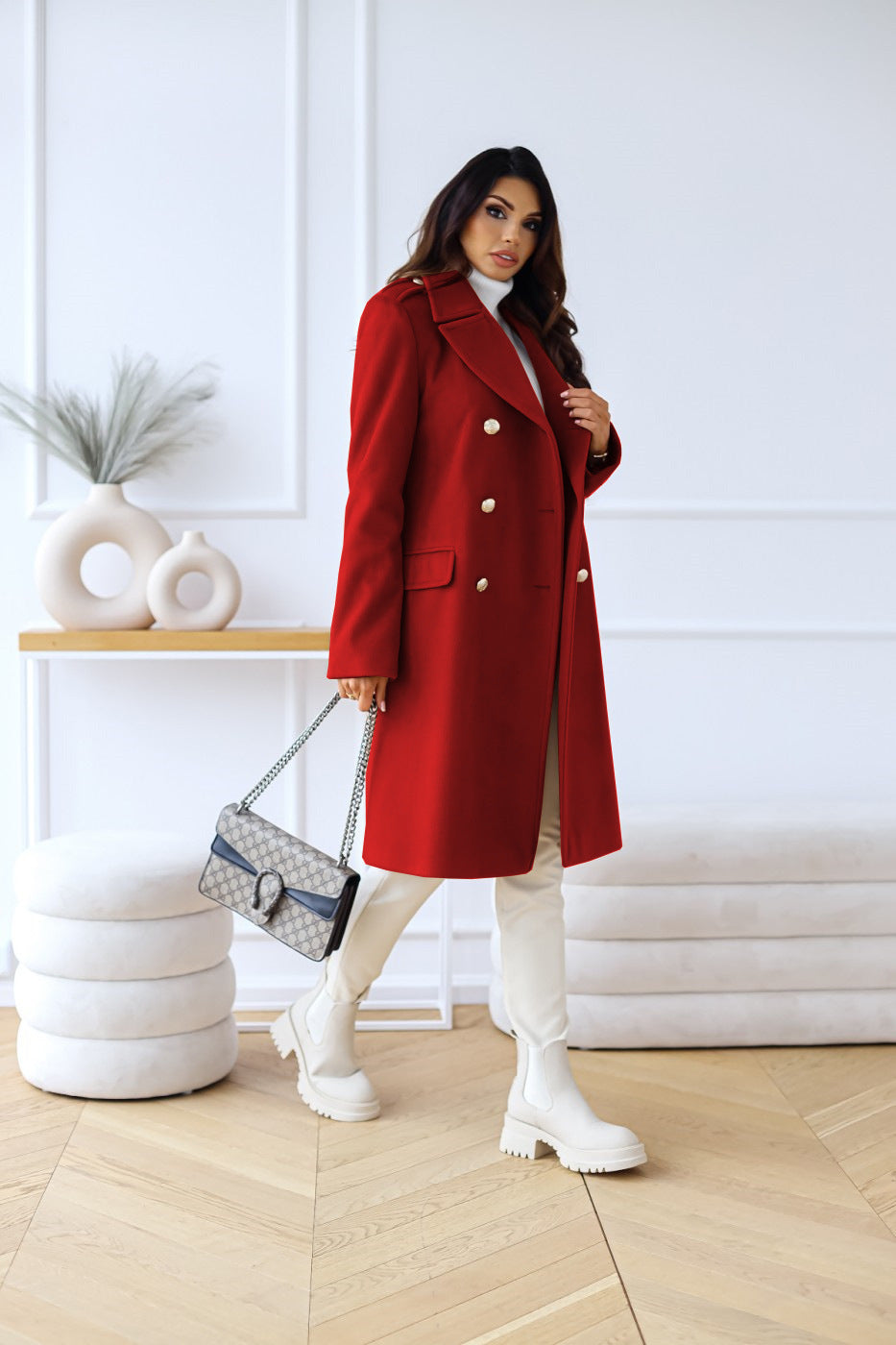 Sophia – double-breasted trenchcoat in wolmix