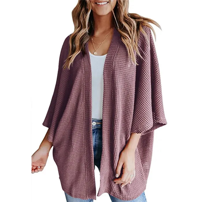 Gerson – luchtig dames cardigan-vest met vleermuismouwen