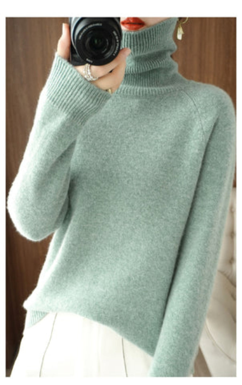 Élise – cashmere coltrui met lange mouwen en regular fit