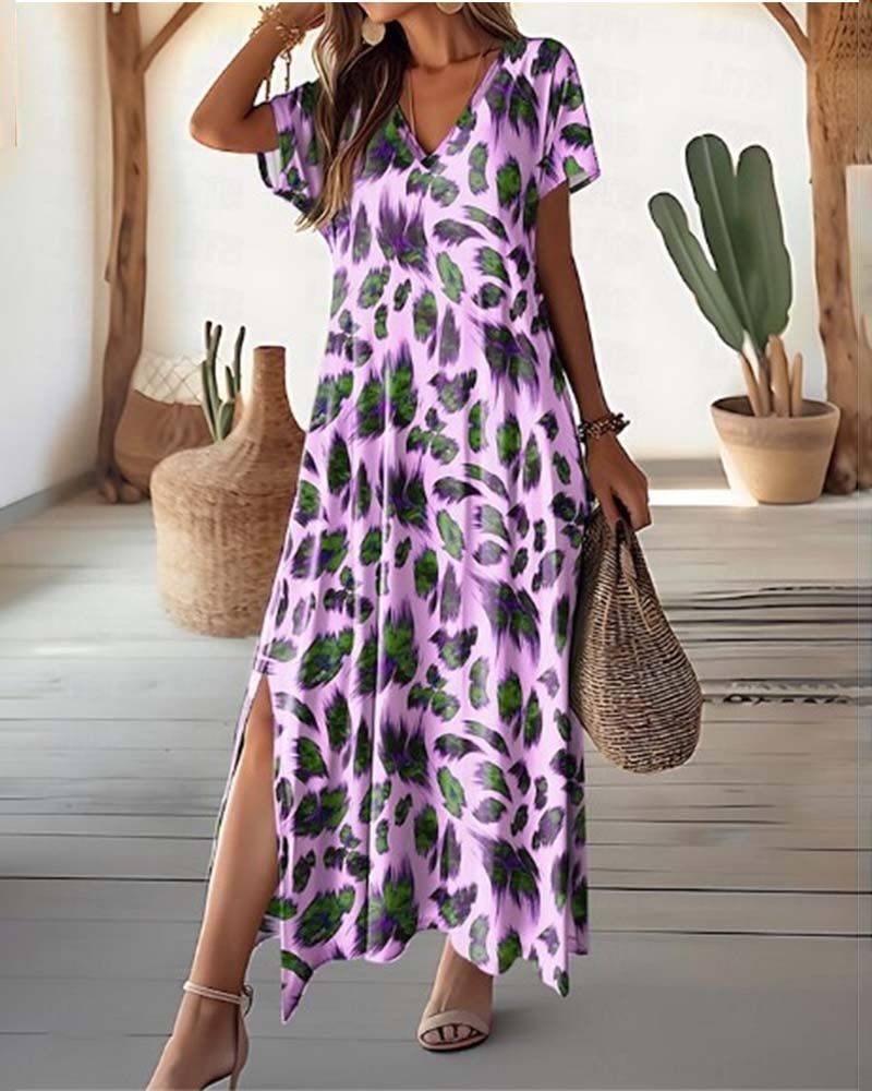 Sophie – Zwarte maxi-jurk met plooien en een verleidelijke split