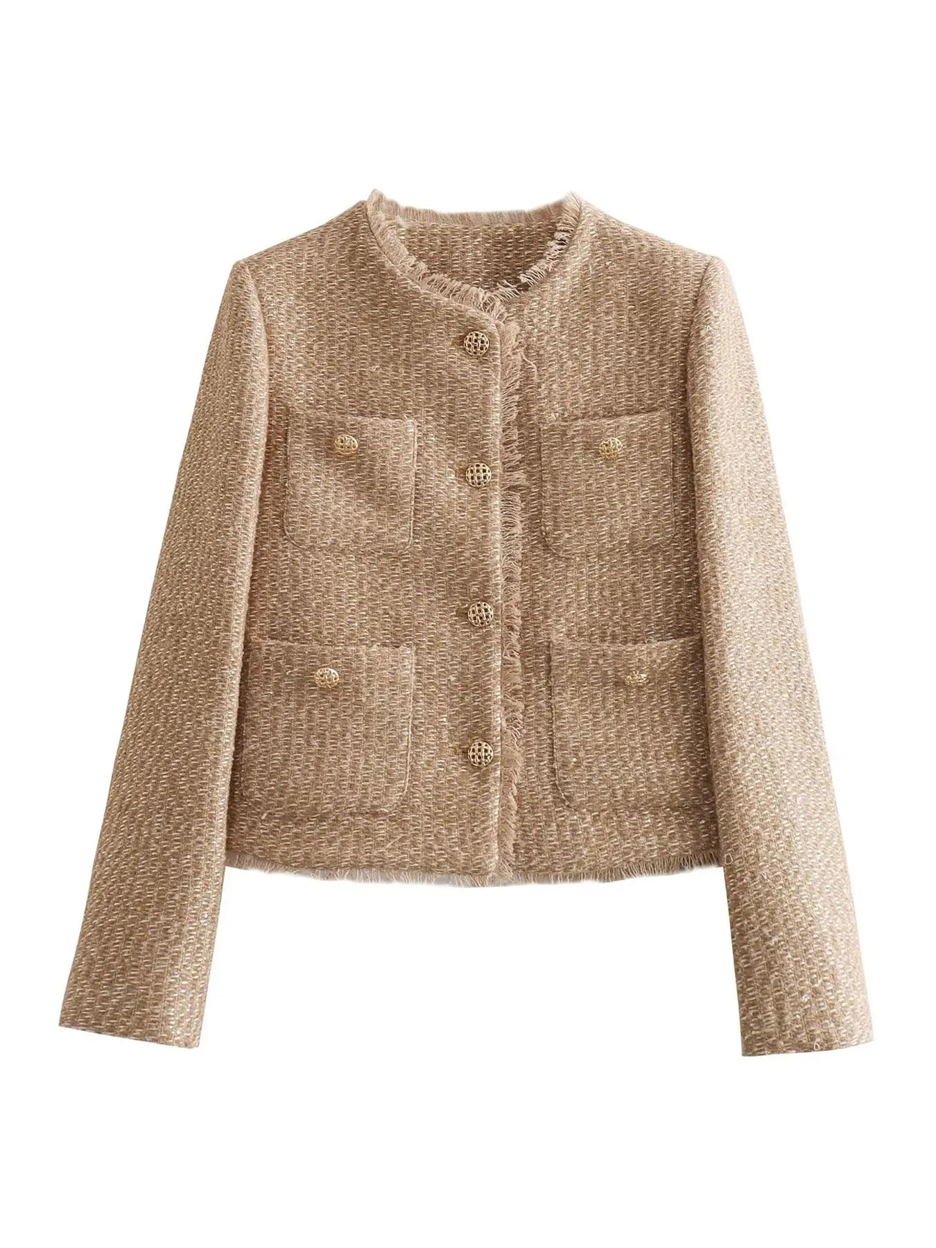 Celine – dames tweed jas met getailleerde pasvorm