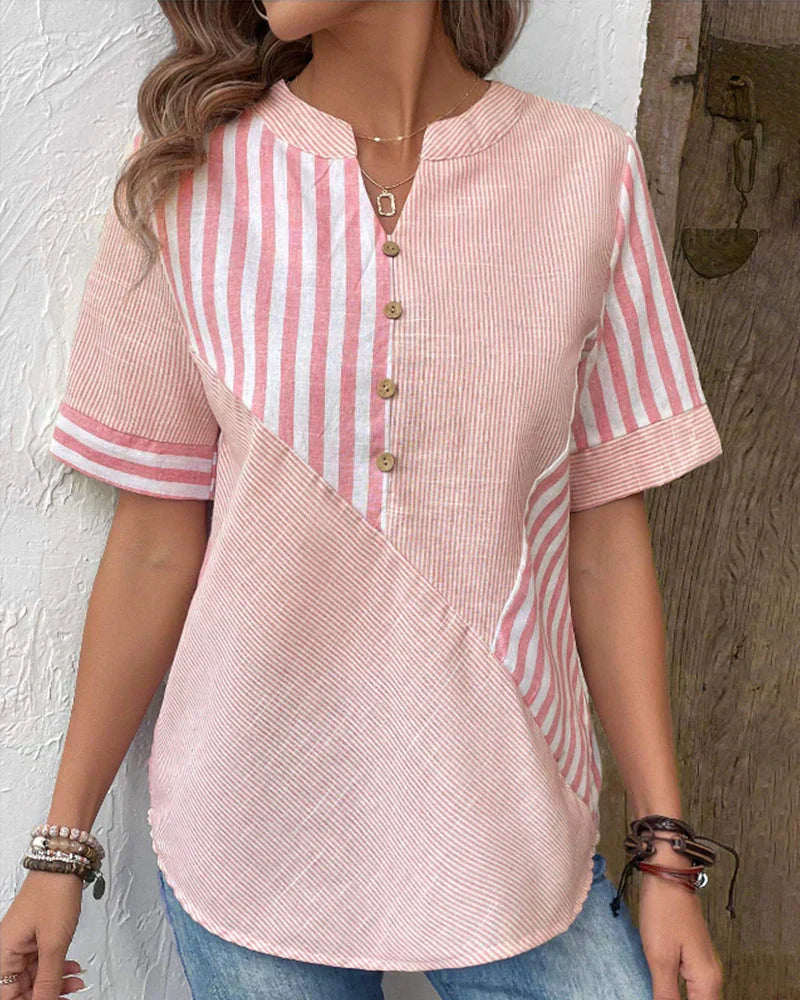 Luciana – Katoenen Damesblouse met Print