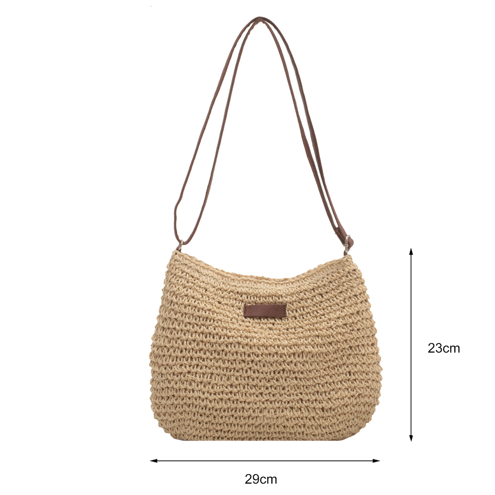 Emma – Gewoven Handtas Met Vegan Leren Band