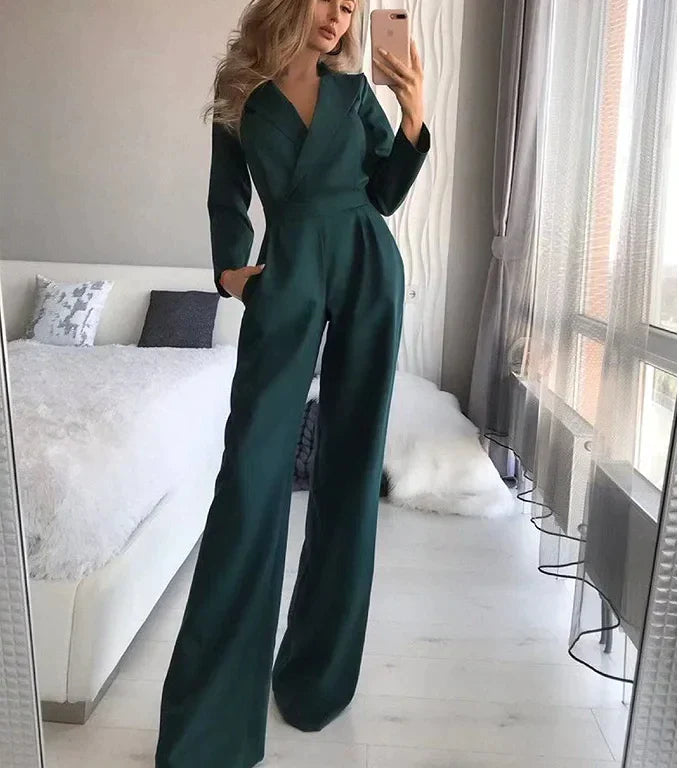 Ava – Strakke getaileerde zomer jumpsuit
