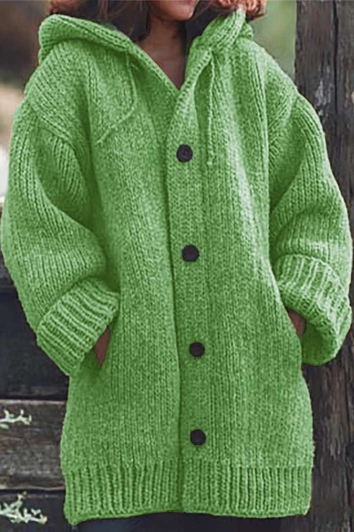 Eva – Lange Dames Cardigan Vest Met Capuchon