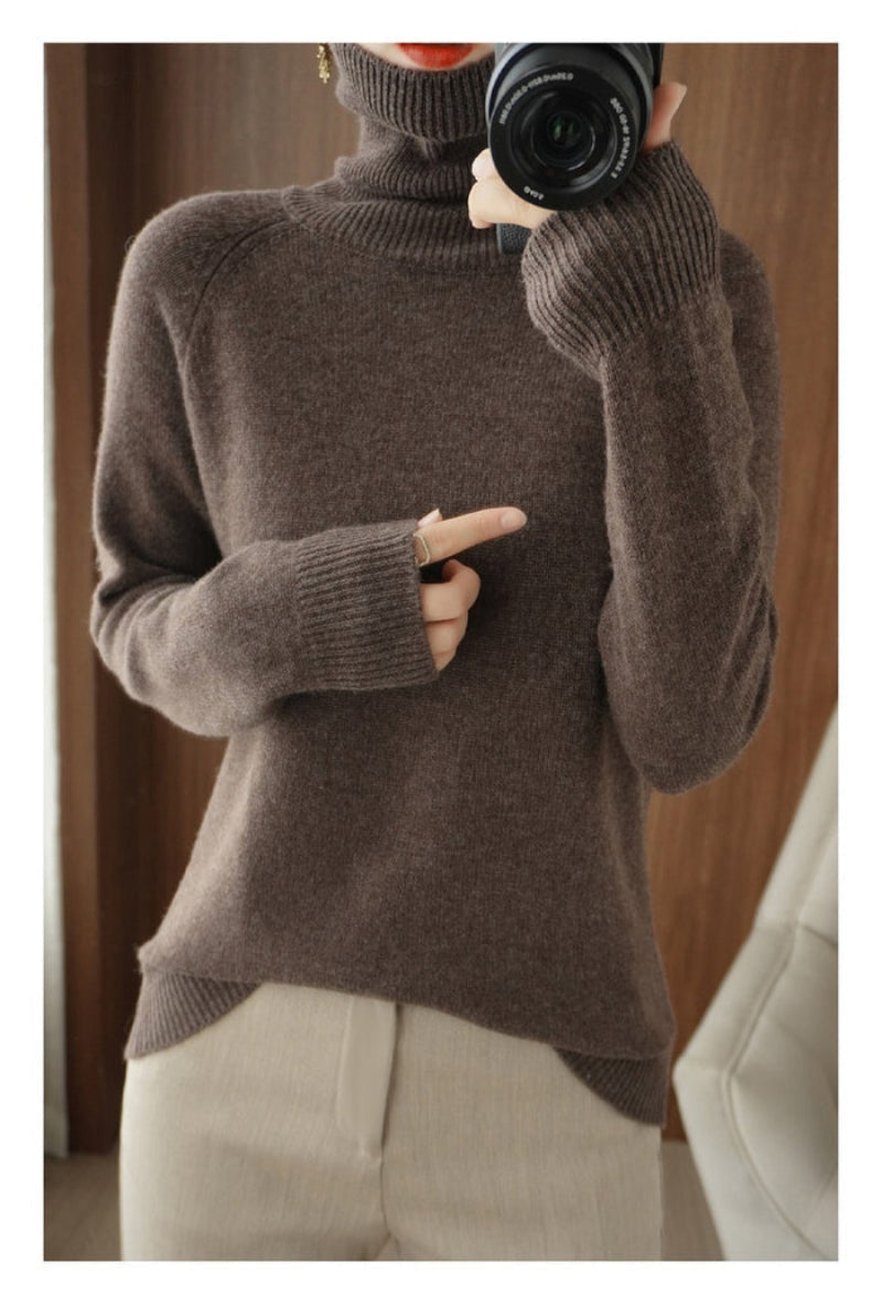 Élise – cashmere coltrui met lange mouwen en regular fit