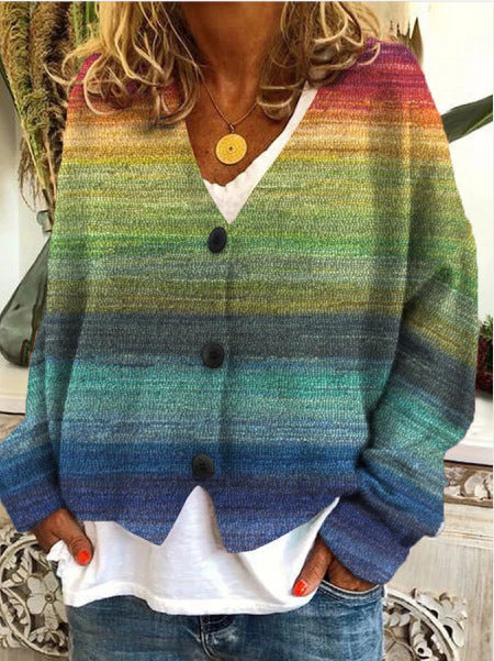 Lotte – meerkleurig dames cardigan vest met knopen