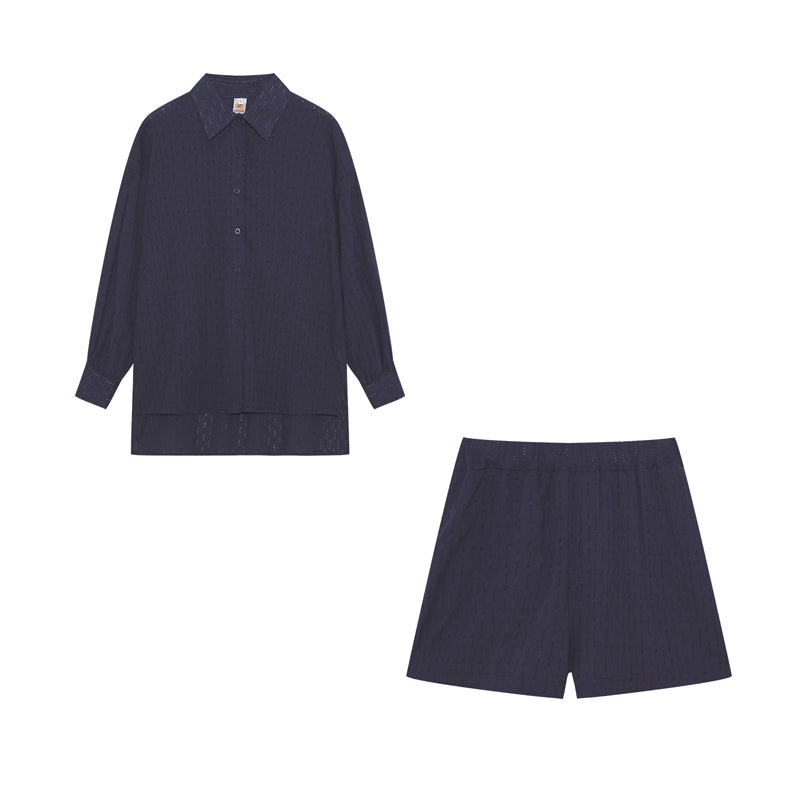 Isla – Katoenen Zomer Set Met Button-up Shirt & Relaxed Shorts