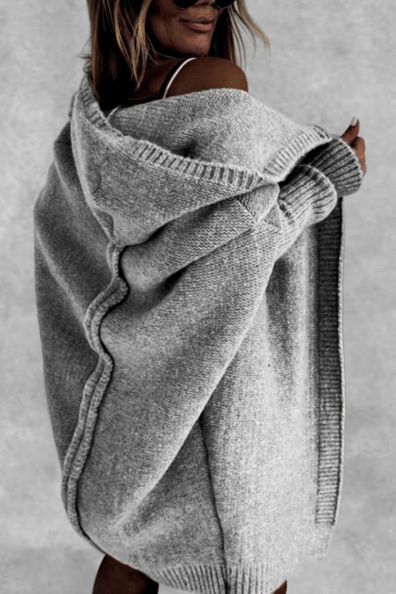 Lieke – gebreide cardigan met capuchon en losse pasvorm