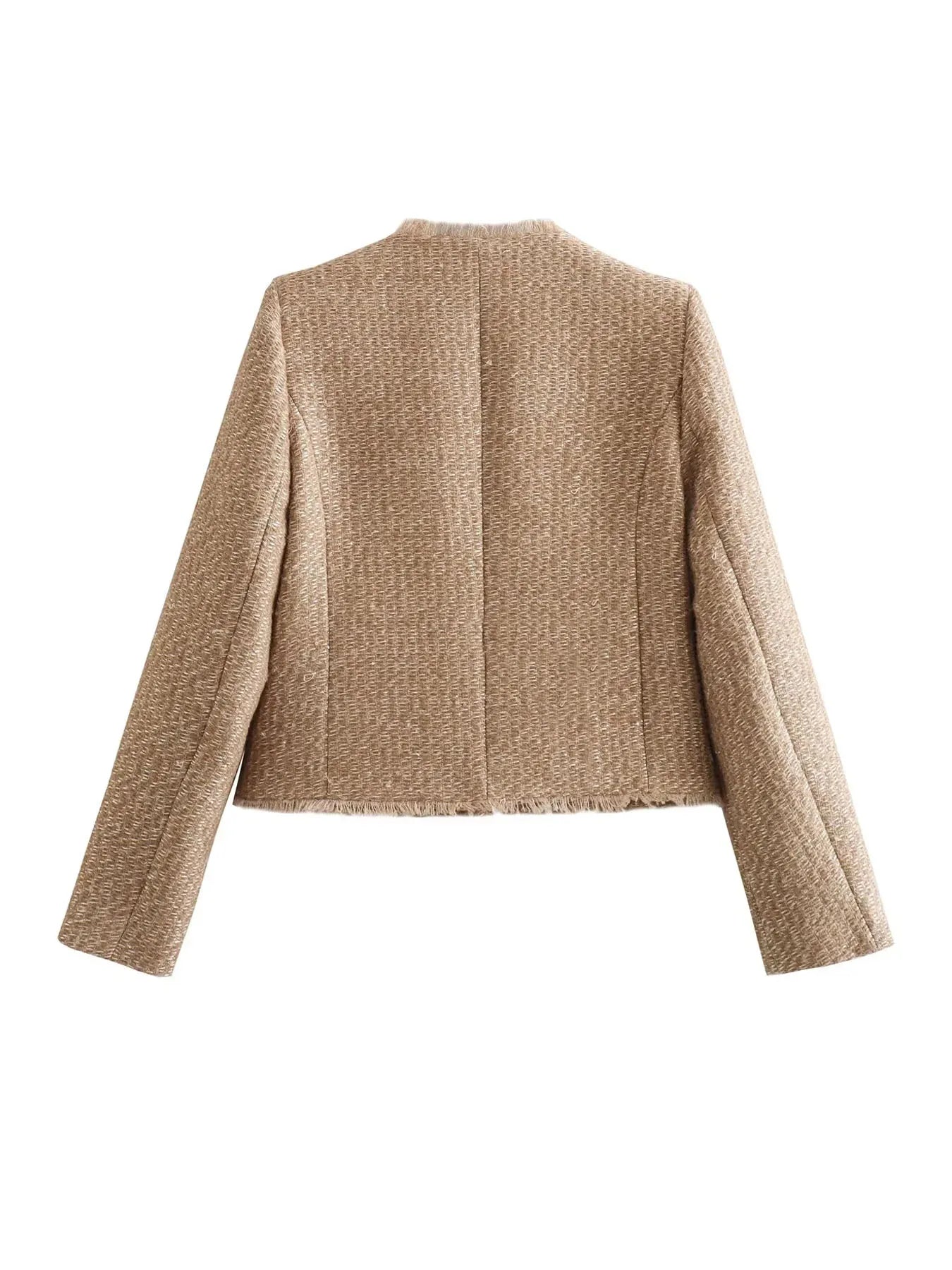 Florence – getailleerde tweed jas met klassieke snit en warme voering