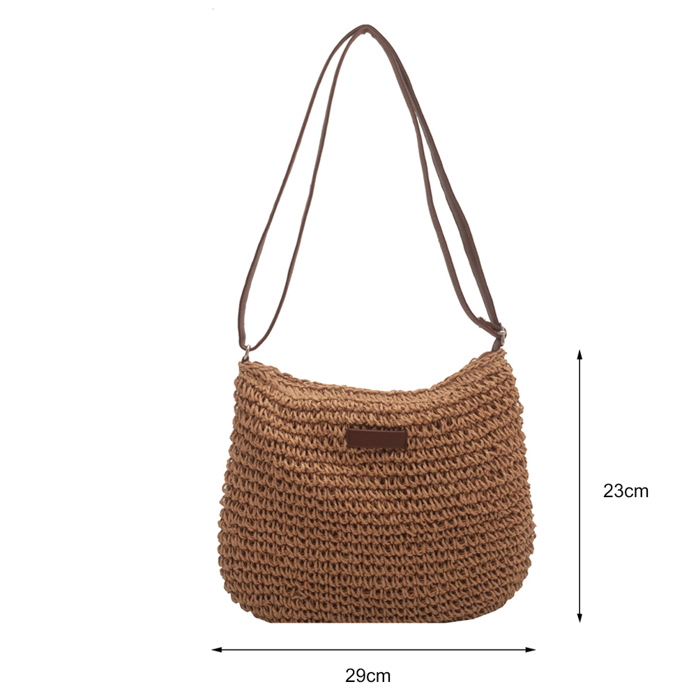 Emma – Gewoven Handtas Met Vegan Leren Band