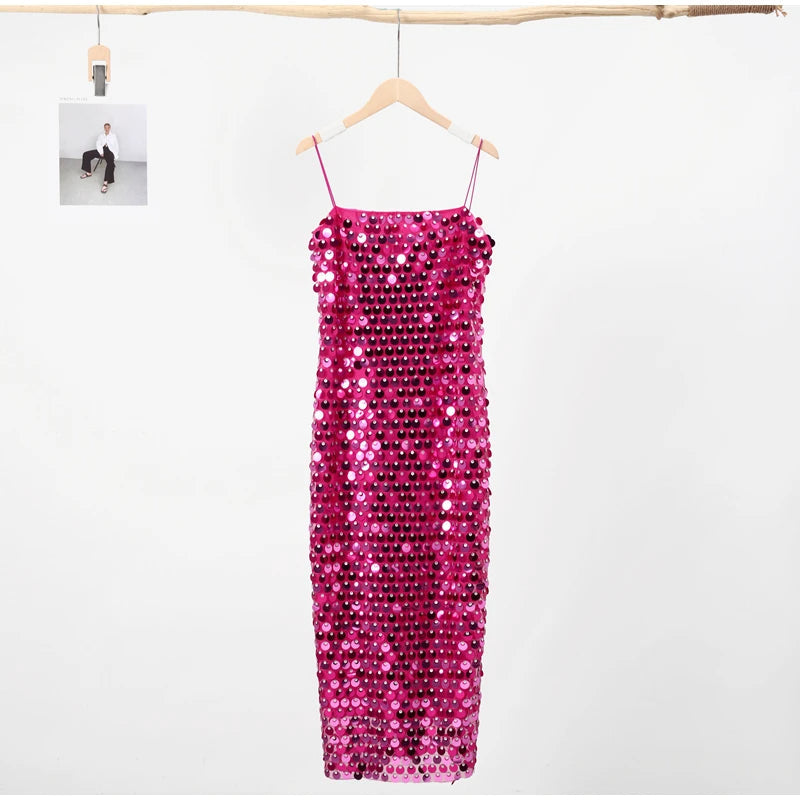 Adrie – Glitterjurk met rechte snit
