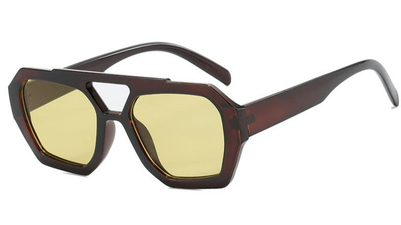 Nina – Oversized zonnebril met vierkant frame en UV-filter