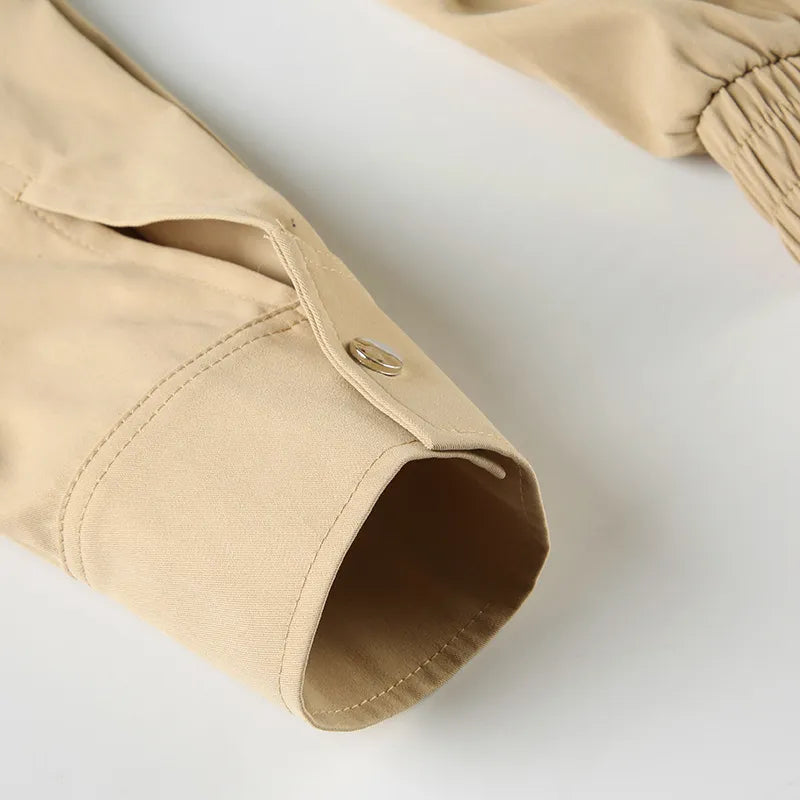 Elin – cropped jas met hoge polo kraag