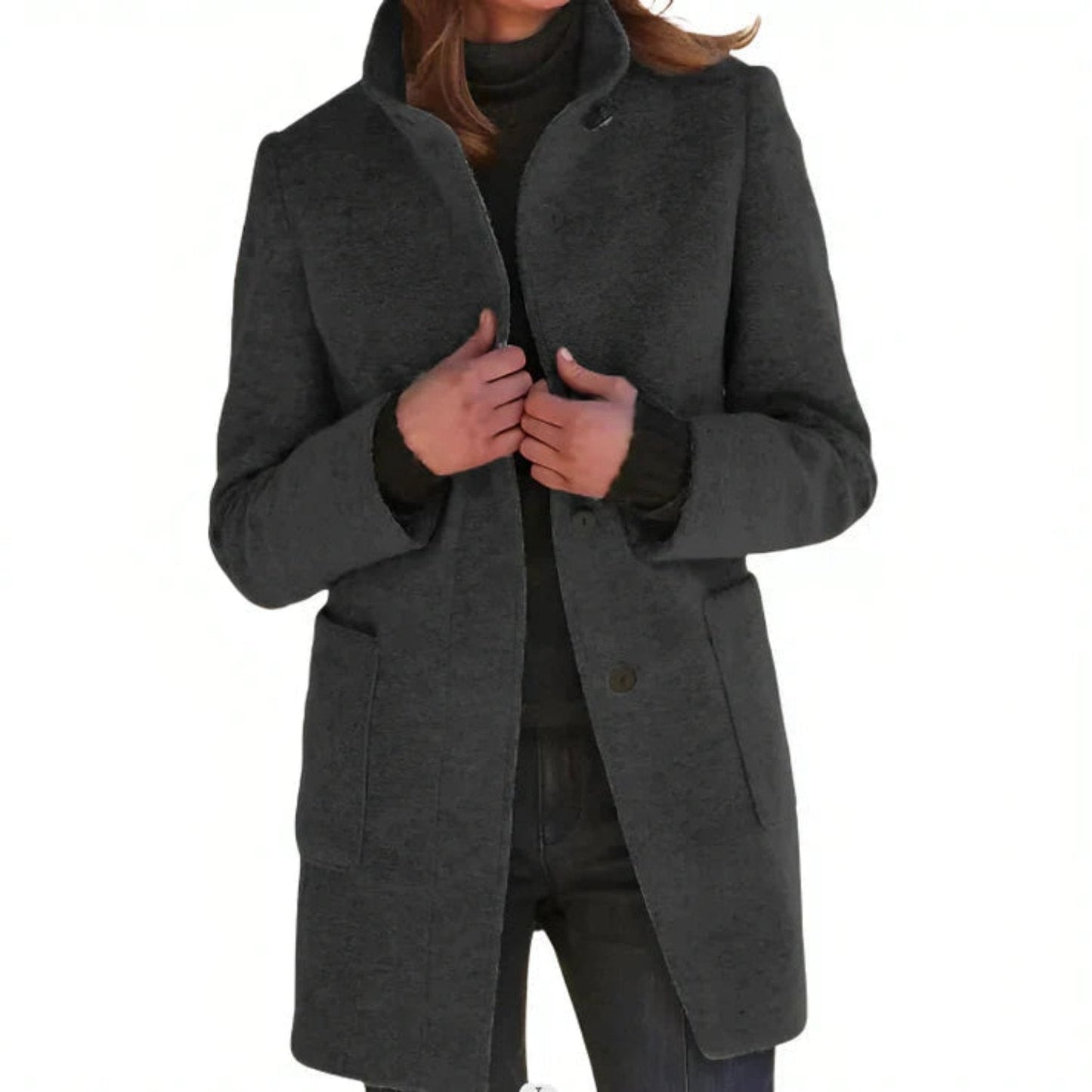 Chelsea – wintermantel met regular fit en monochroom design