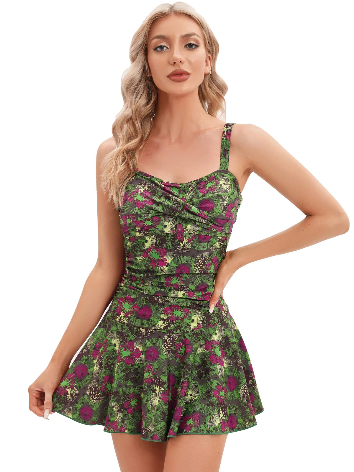 Noor – Plus-size badpakjurk met Buikbedrukking