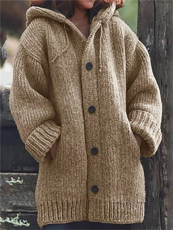 Eva – Lange Dames Cardigan Vest Met Capuchon