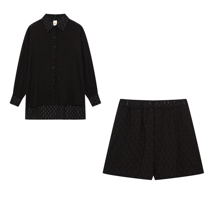 Isla – Katoenen Zomer Set Met Button-up Shirt & Relaxed Shorts