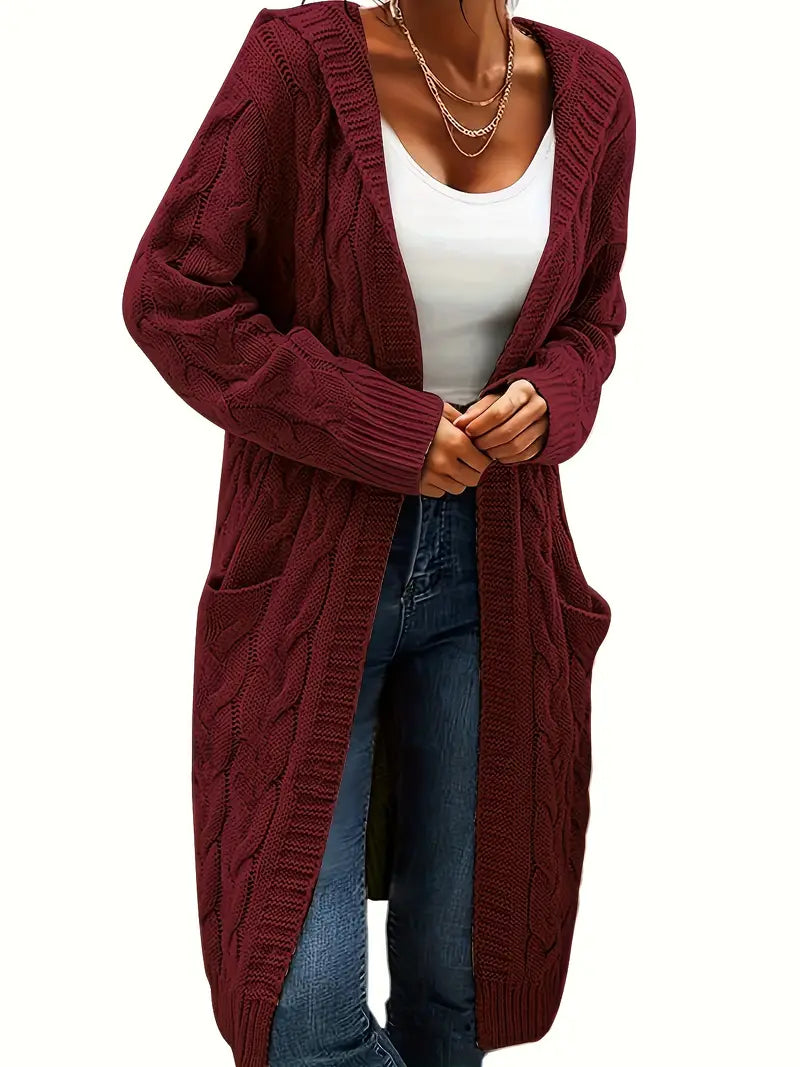 Femke – oversized lange hooded cardigan-vest