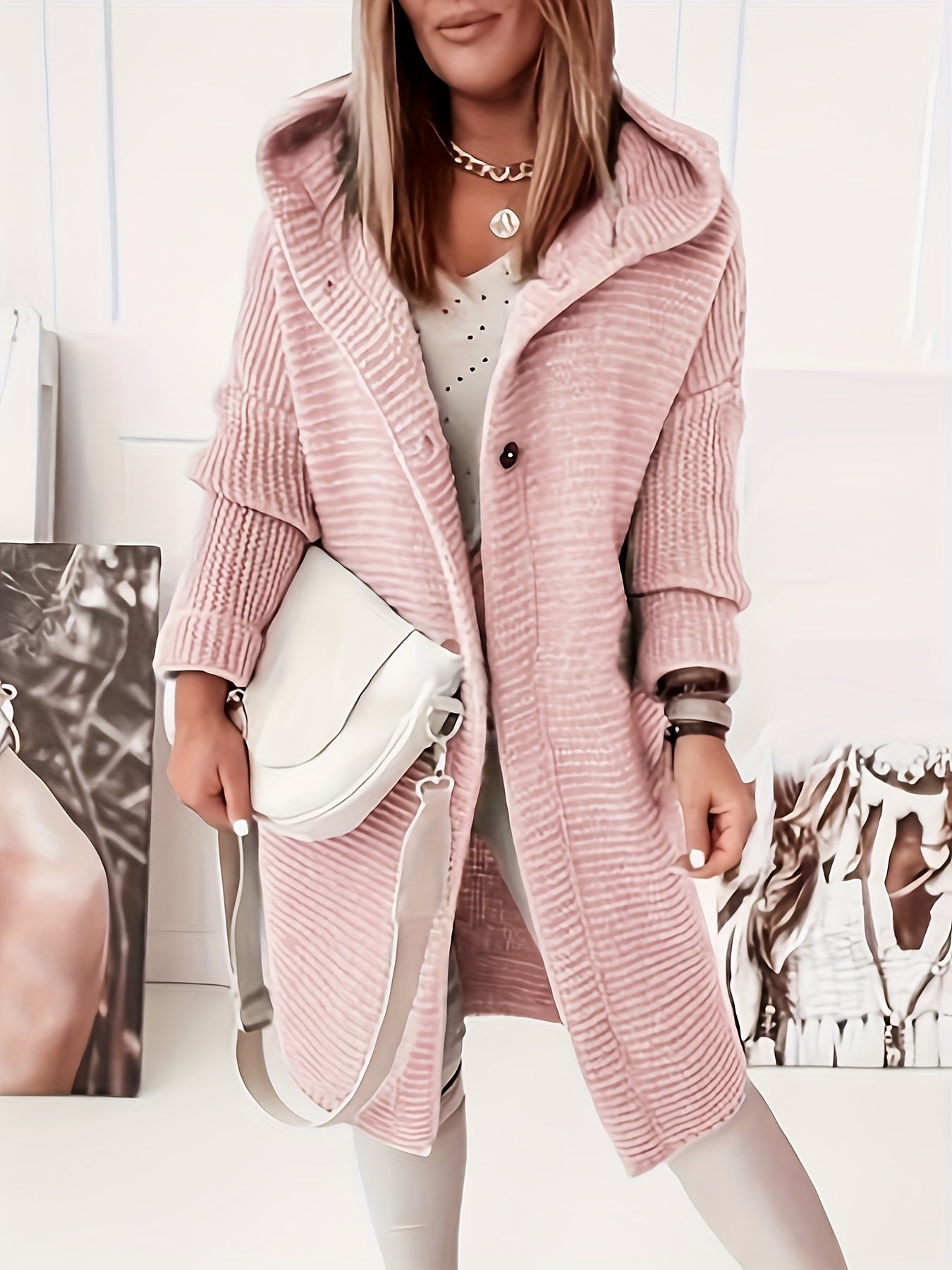 Elena – zachte kasjmier hoodie-cardigan