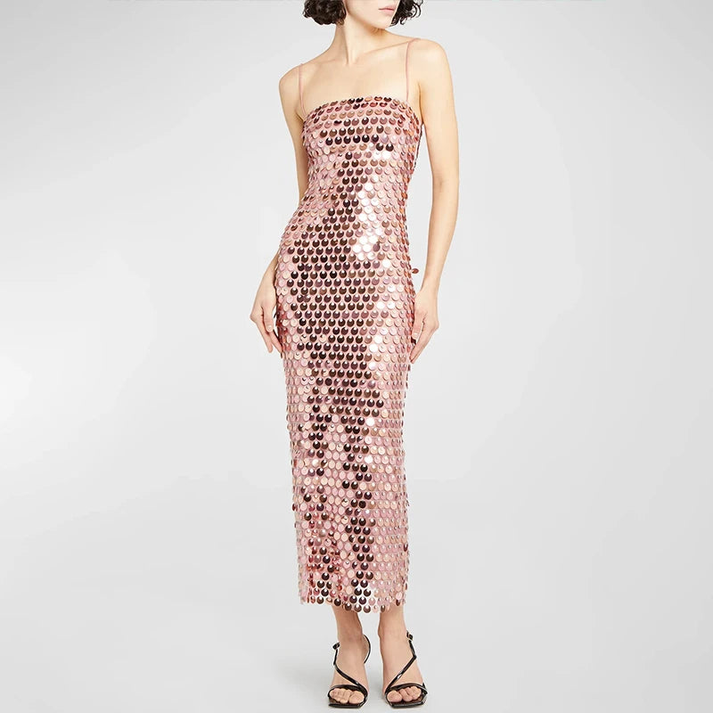 Adrie – Glitterjurk met rechte snit