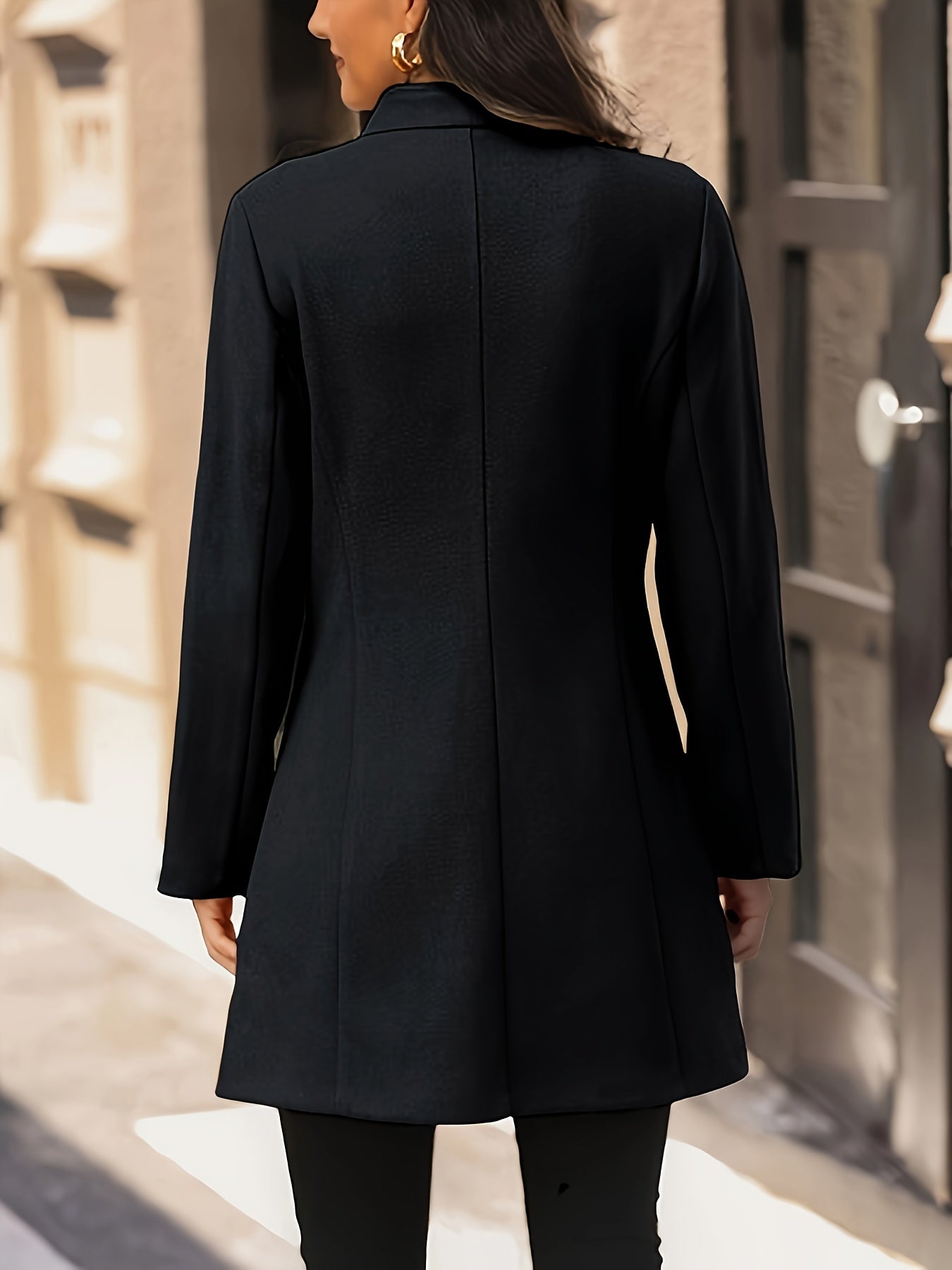 Fleur – dames blazer in geweven stof met reverskraag en knoopsluiting
