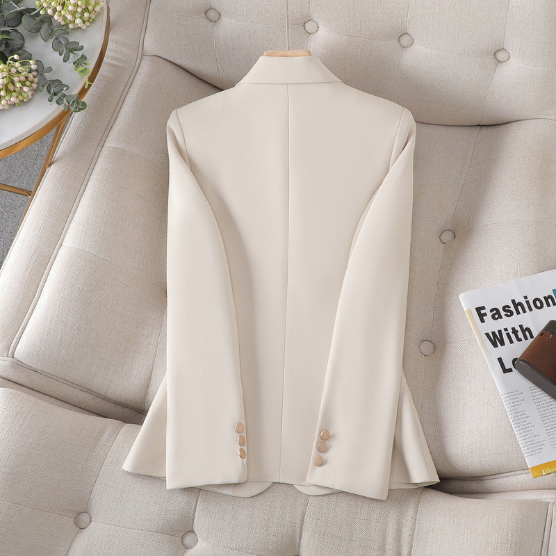 elle – slim-fit blazer van polyestermix met reverskraag en knoopsluiting