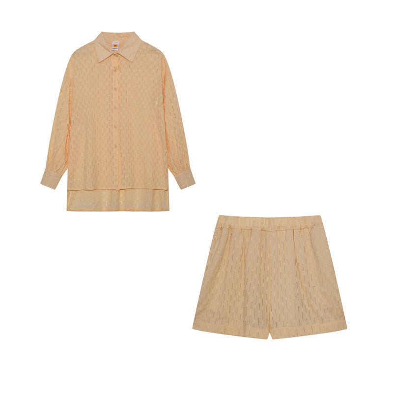 Isla – Katoenen Zomer Set Met Button-up Shirt & Relaxed Shorts