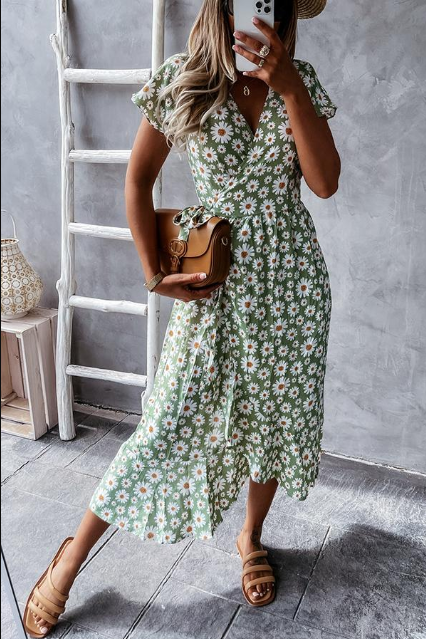 Claudia – Witte midi-jurk met sweetheart hals