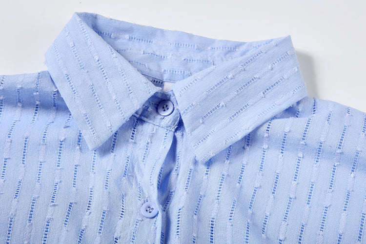 Isla – Katoenen Zomer Set Met Button-up Shirt & Relaxed Shorts
